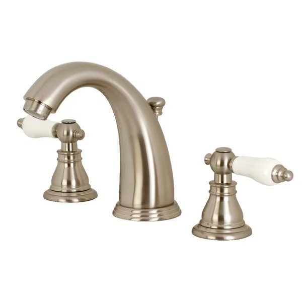 KB988APL Widespread Bathroom Faucet, Brushed Nickel, Kingston Brass, Mfr#: KB988APL